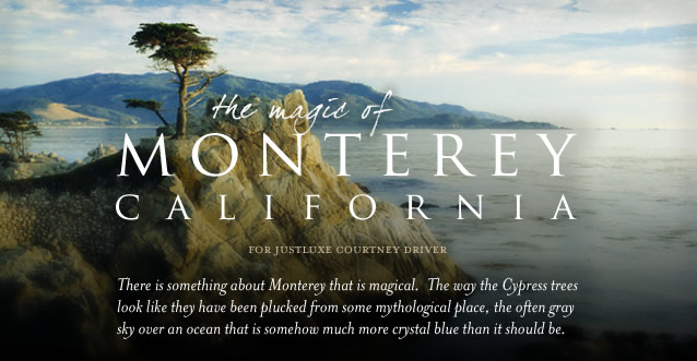 The Magic of Monterey, California: There is something about Monterey that is magical.  The way the Cypress trees look like they have been plucked from some mythological place, the often gray sky over an ocean that is somehow much more crystal blue than it should be.