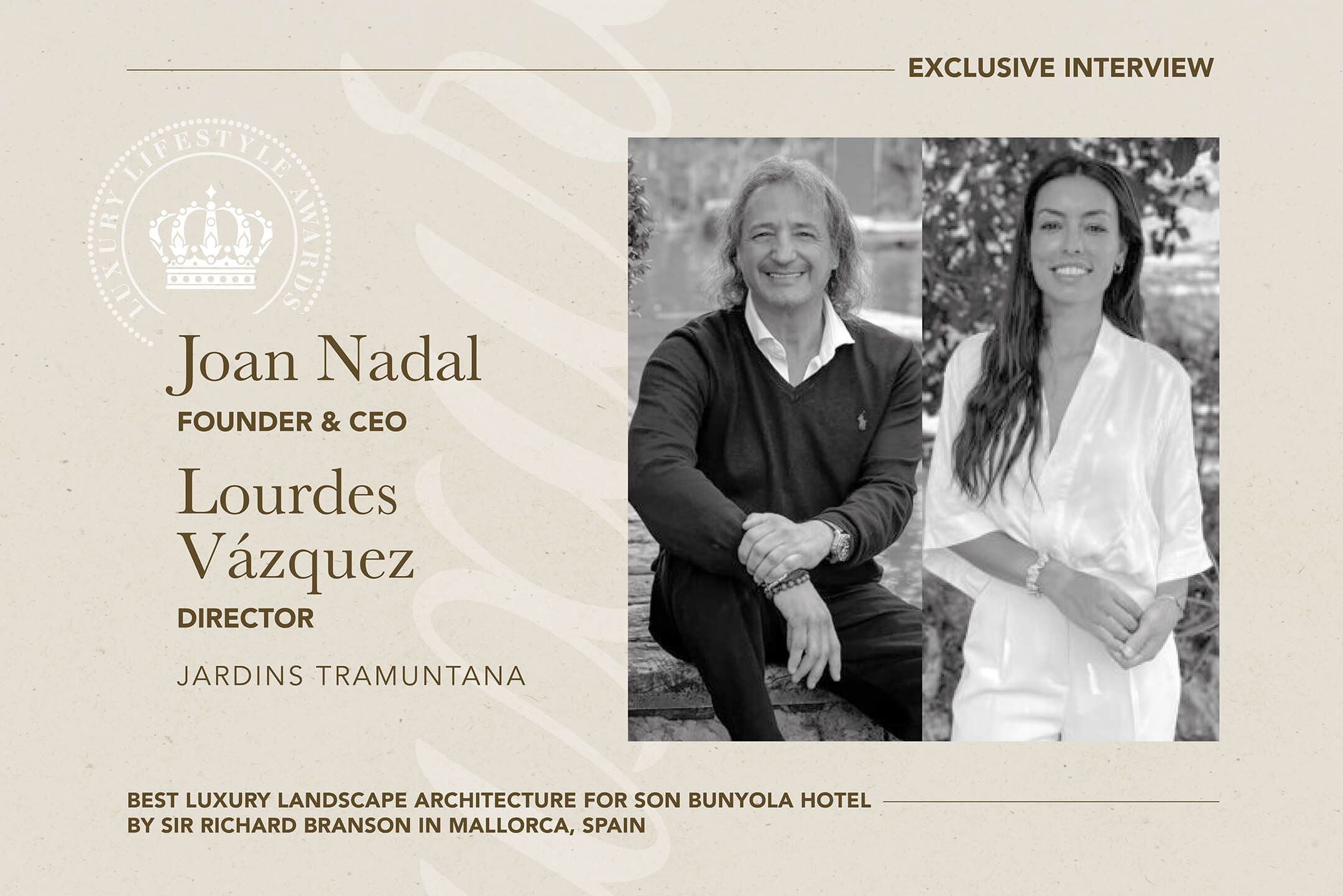 Joan Nadal and Lourdes Vázquez discuss luxury landscape design in an exclusive interview.